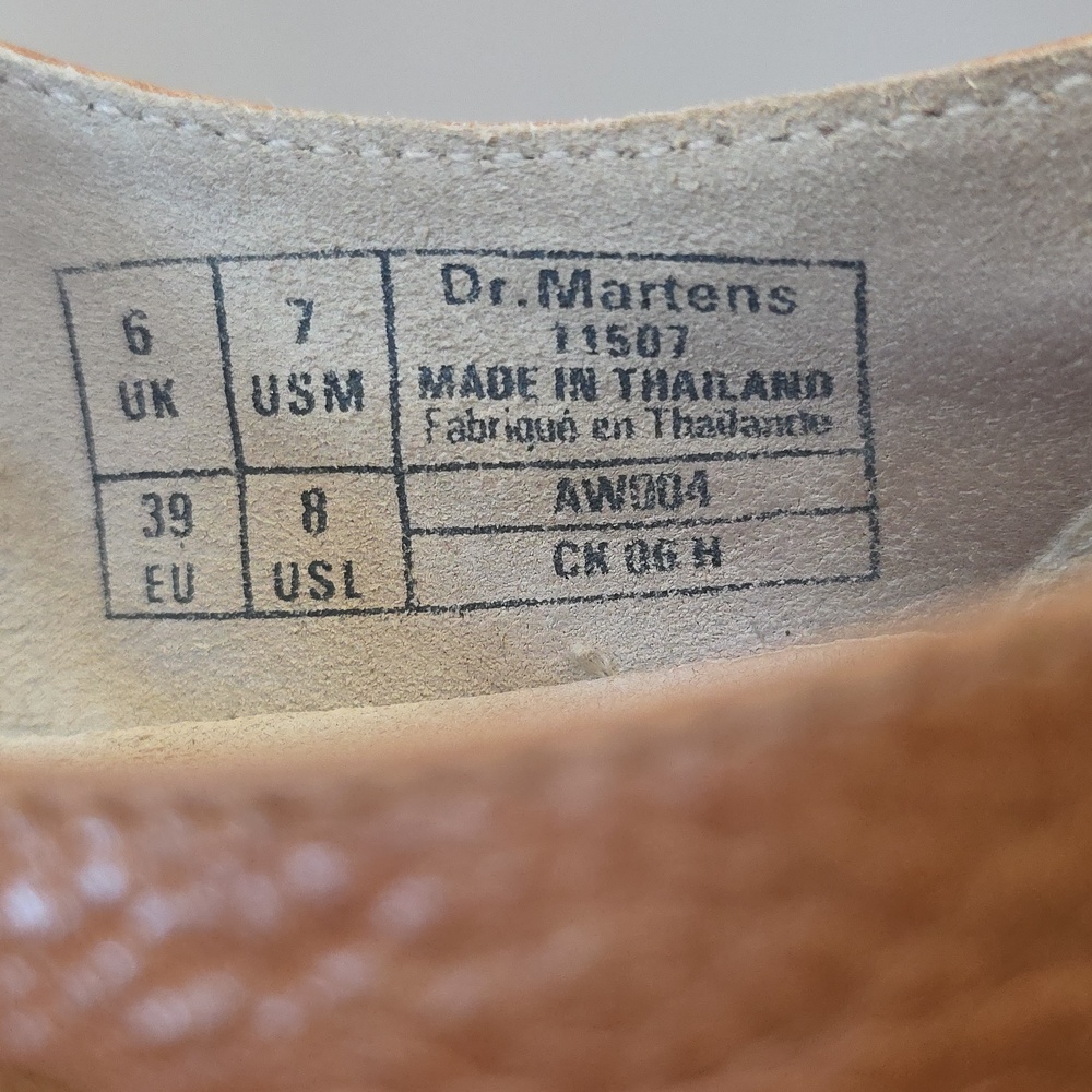 Dr. Martens Vintage Y2K Pebbled Caramel Tan Mary Jane UK 6 (8-8.5) Style 11507🌼 - Picture 6 of 10